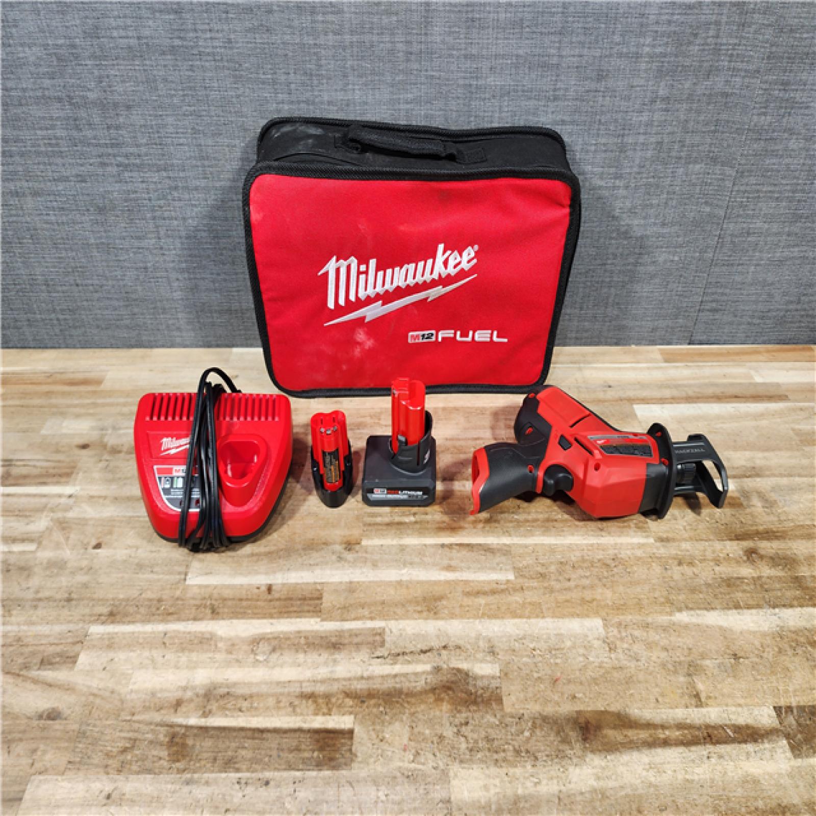 HOUSTON LOCATION - AS - IS Milwaukee FUEL 12V Lithium-Ion Brushless Cordless HACKZALL Reciprocating Saw COMBO KIT
