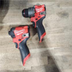 HOUSTON LOCATION - AS-IS Milwaukee FUEL 12-Volt Lithium-Ion Brushless Cordless Hammer Drill and Impact Driver Combo Kit