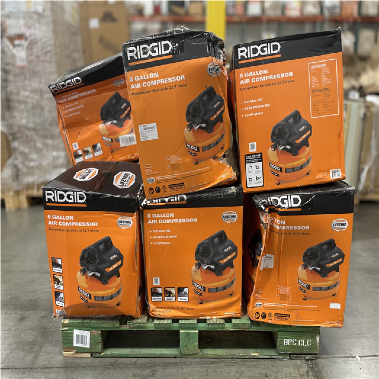 DALLAS LOCATION- AS-IS RIGID 6 GALLON AIR COMPRESSOR (11 UNITS)
