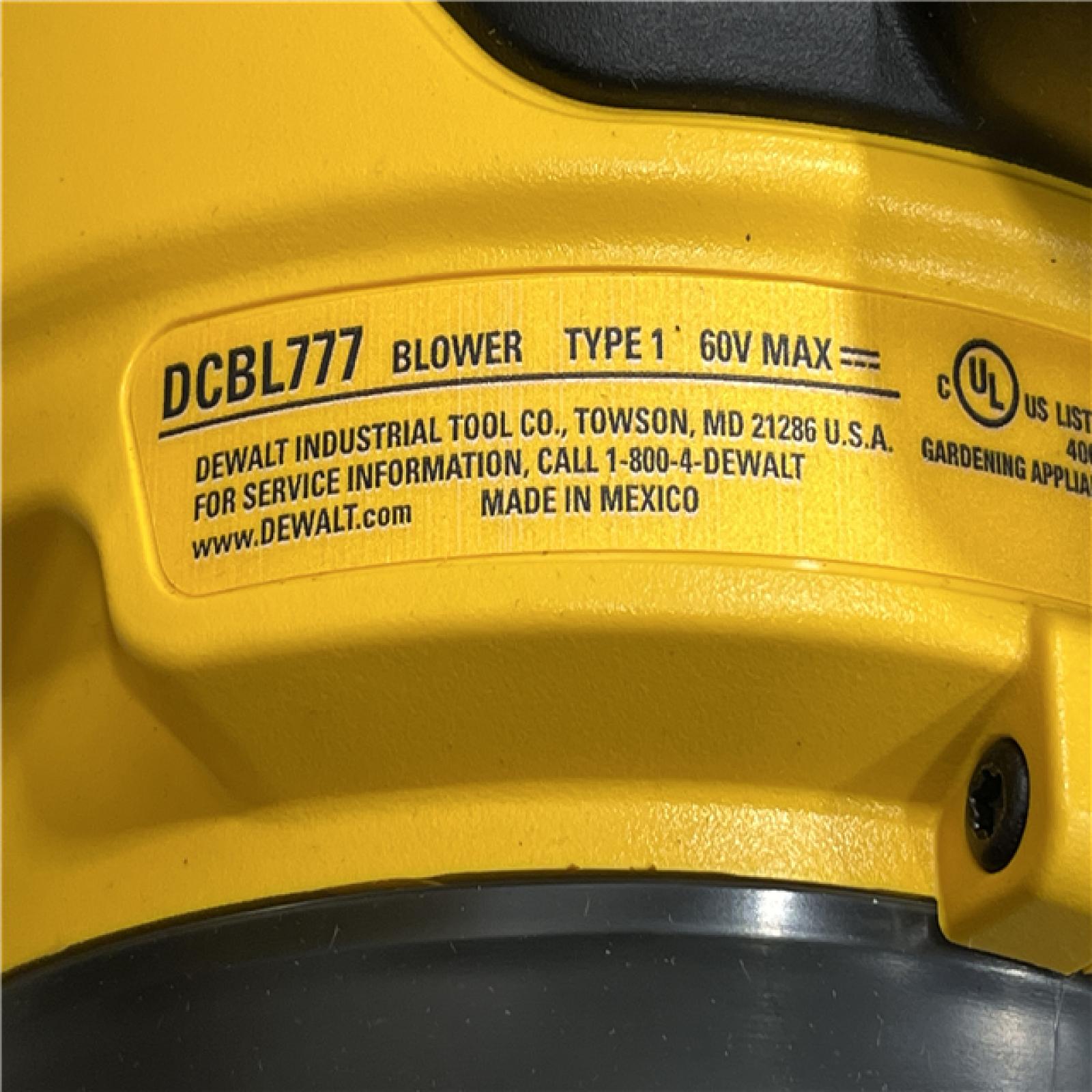 AS-IS DEWALT FLEXVOLT 60V MAX 160 MPH 760 CFM Brushless Cordless Axial Blower Kit