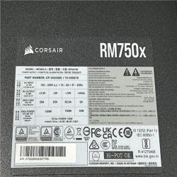 AS-IS CORSAIR RMx Series RM750x ATX Power Supply - Fully Modular - ATX 3.1 - PCIe 5.1 - Cybenetics Gold - Low-Noise - Japanese Capacitors - 750 Watts