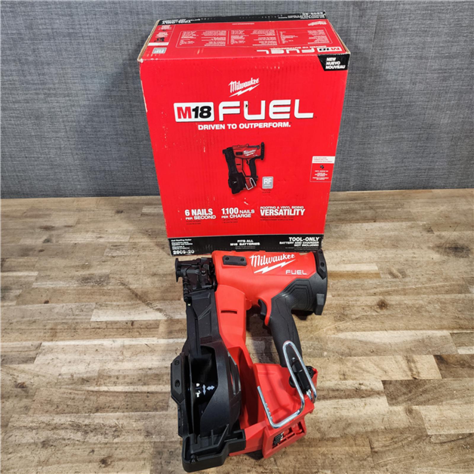 HOUSTON LOCATION - AS-IS Milwaukee FUEL 18-Volt Lithium-Ion Brushless Cordless Coil Roofing Nailer (Tool Only)