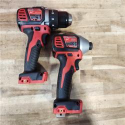 HOUSTON LOCATION - AS-IS Milwaukee 18V Lithium-Ion Cordless Drill Driver/Impact Driver Combo Kit