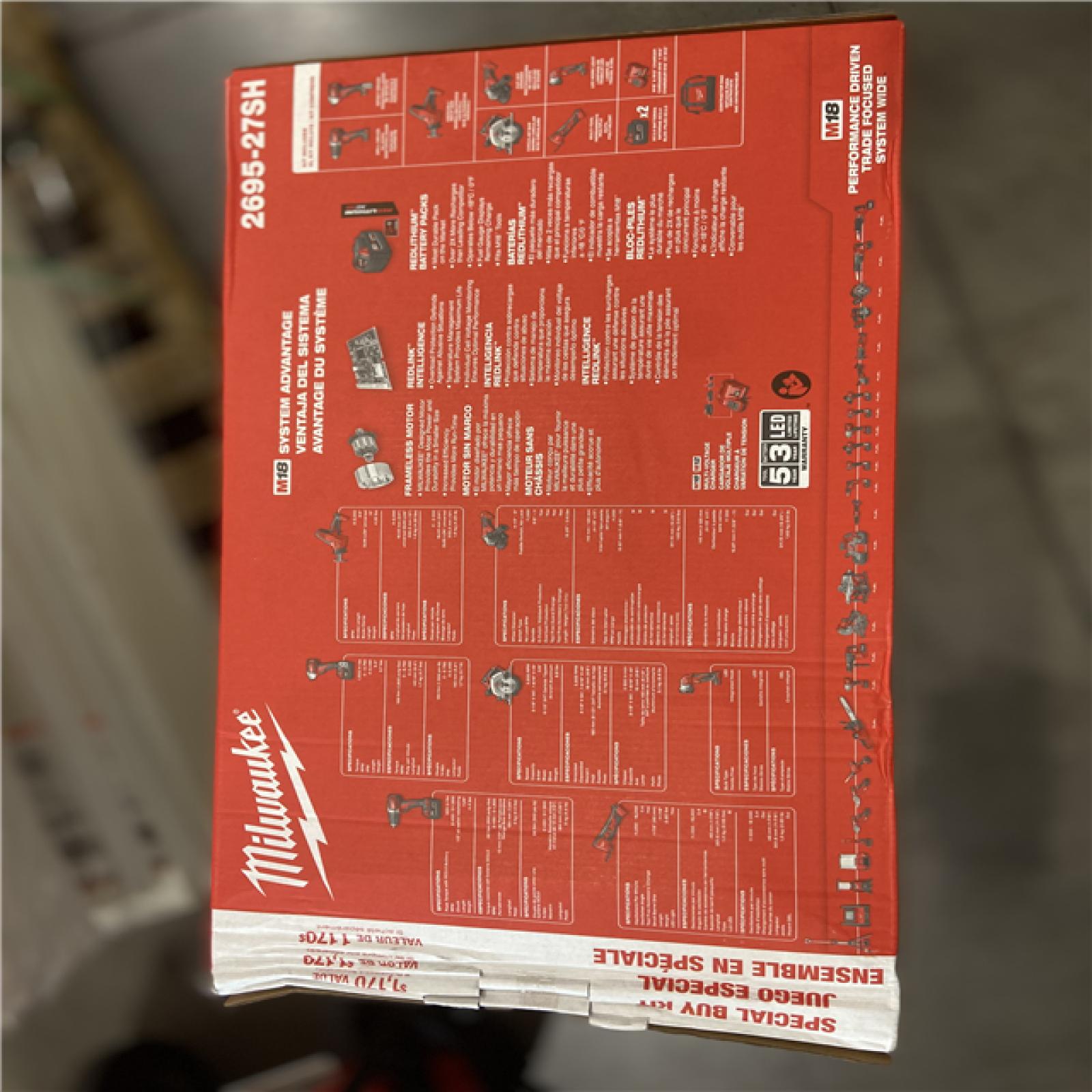 NEW! - Milwaukee M18 18-Volt Lithium-Ion Cordless Combo Kit 7-Tool with 2-Batteries  Charger and Tool Bag