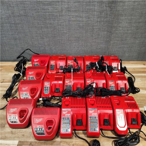 HOUSTON LOCATION - AS-IS MILWAUKEE BATTERY CHARGER PACK QTY - 16