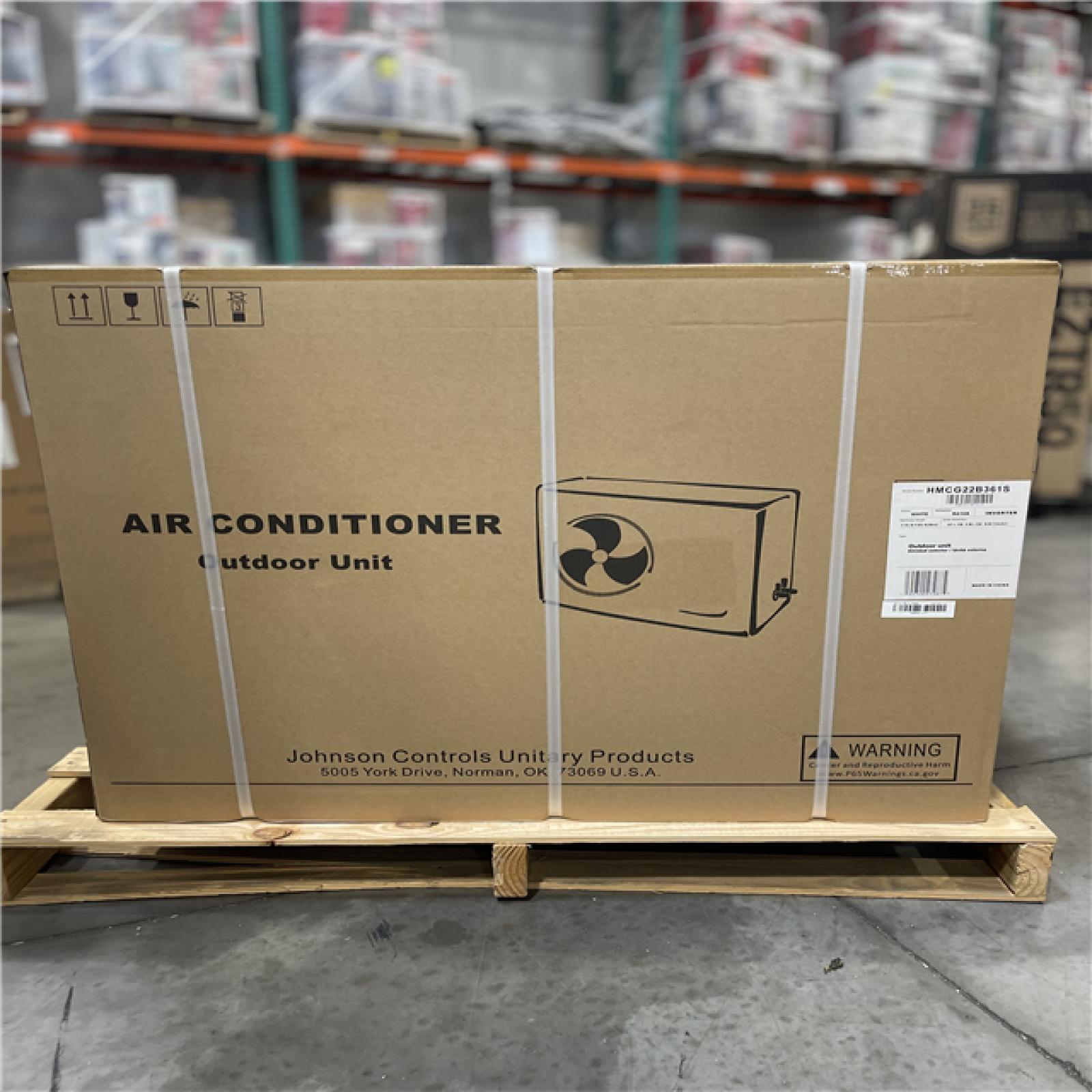 DALLAS LOCATION - NEW! JOHNSON CONTROLS AIR CONDITIONER PALLET-(3 UNITS)(OUTDOOR UNIT ONLY)