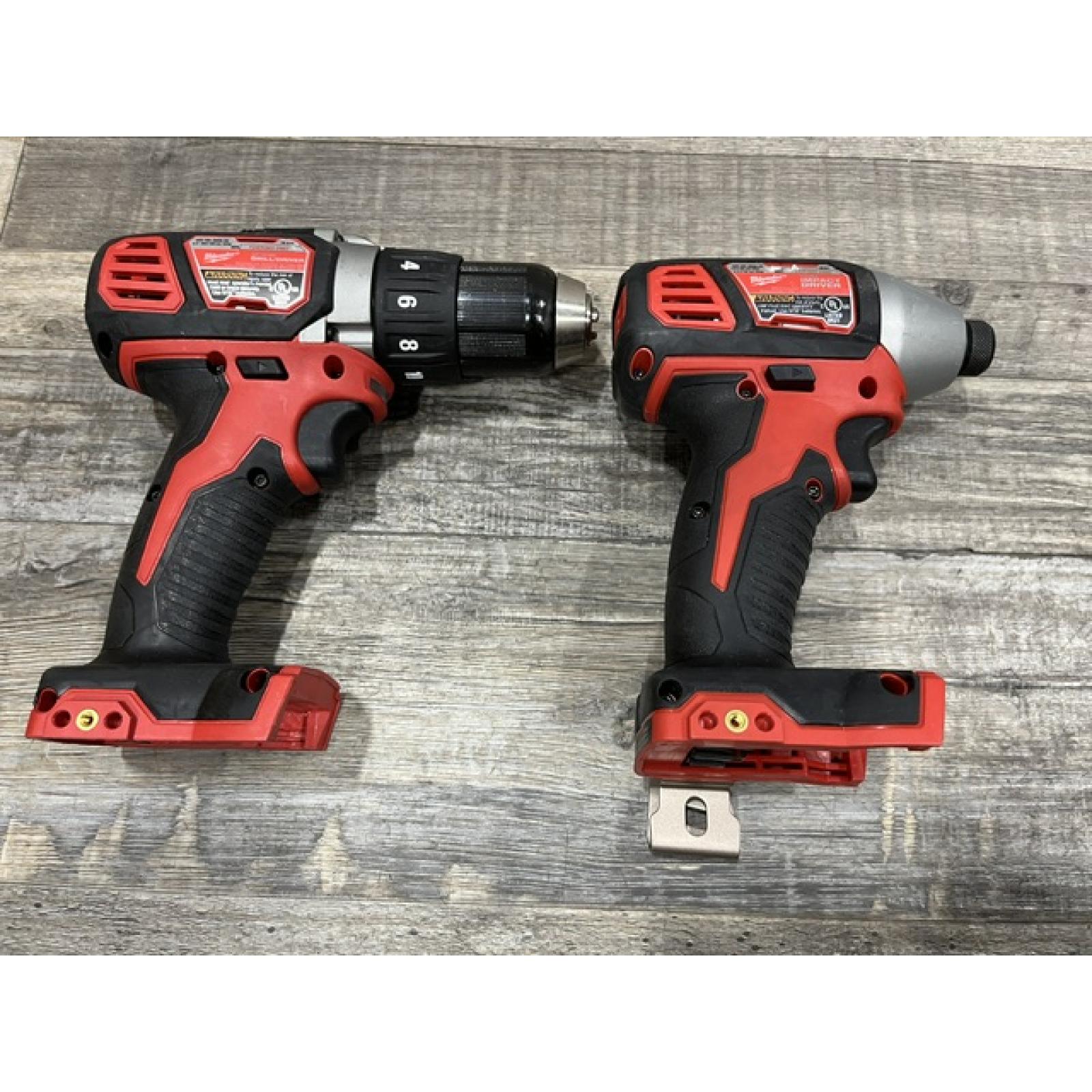 AS-IS Milwaukee 18V Lithium-Ion Cordless Drill Driver/Impact Driver Combo Kit