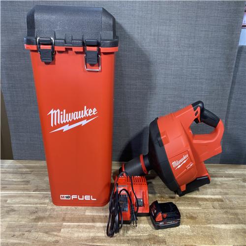 Houston Location AS-IS Milwaukee FUEL 18-Volt Lithium-Iron Cordless Plumbing Drain Snake Auger Kit