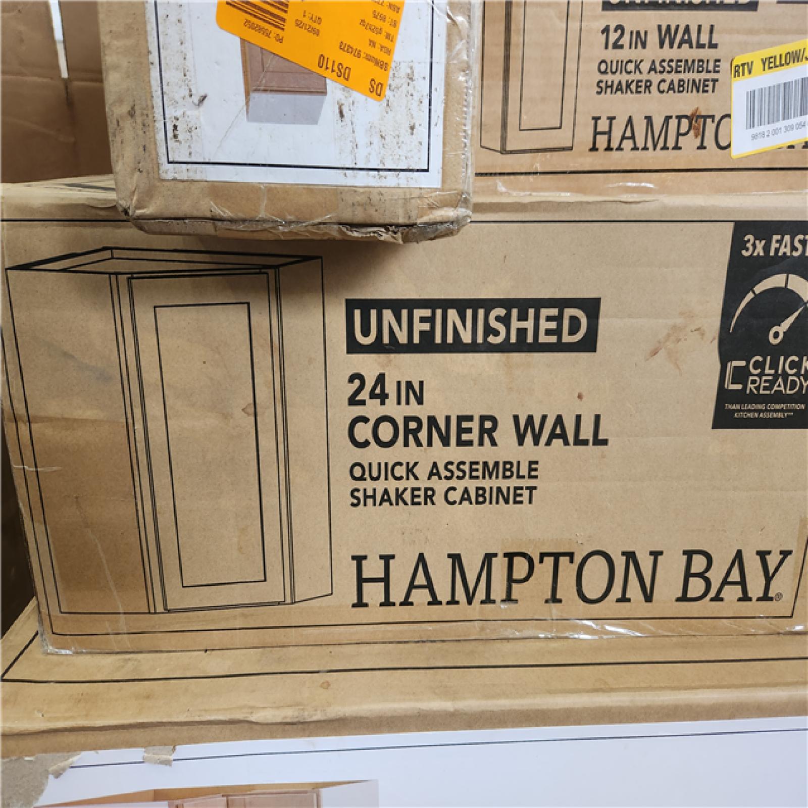 Phoenix 5 NEW Hampton Bay  Ready to Assemble Kitchen Cabinet in Unfinished with CLICKREADY Technology Pallet