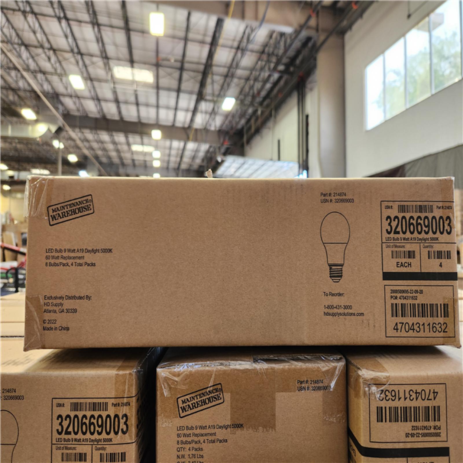 Phoenix Location NEW LED Bulb A19 5000K, 60 Watt Replacement 120V 840 Lumens 8 Bulbs/Pack (108 Packs)