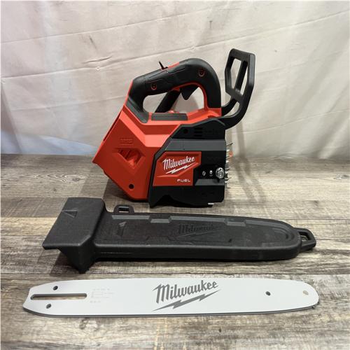 AS-IS Milwaukee FUEL 14 in. 18V Lithium-Ion Brushless Cordless Battery Top Handle Chainsaw (Tool Only)