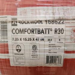 Phoenix Location Rockwool ComfortBatt R30 7-1/4x23x47 Unfaced Batt - Stone Wool Insulation Pallet (358 Sq Ft, 12 Bags)