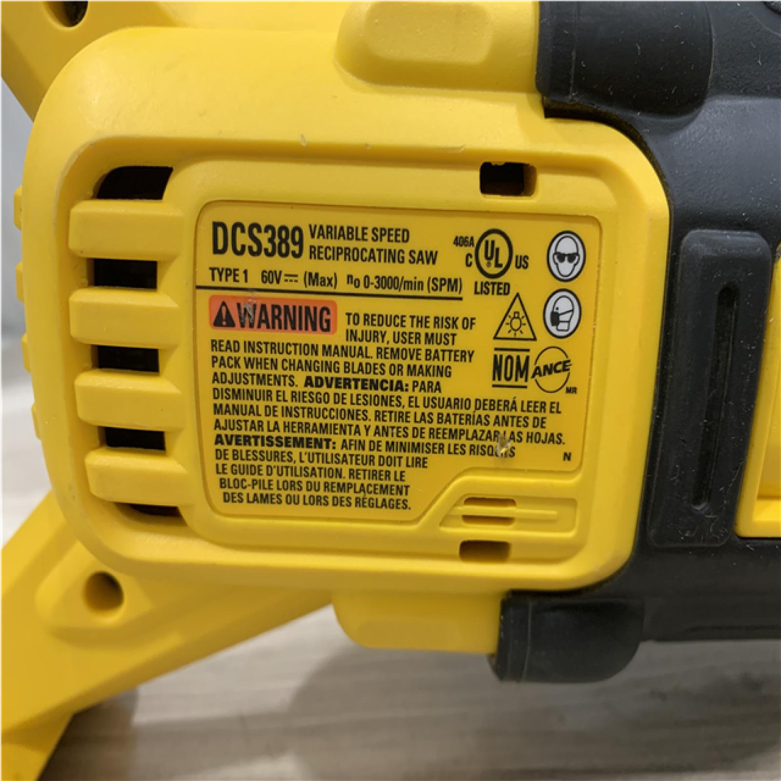 AS-IS DEWALT FLEXVOLT 60V MAX Cordless Brushless Reciprocating Saw (Tool Only)