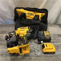 AS-IS DEWALT 20V MAX Lithium-Ion 15-Degree Electric Cordless Roofing Nailer Kit
