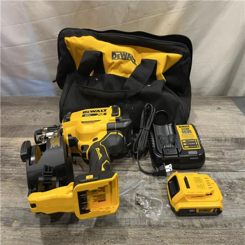 AS-IS DEWALT 20V MAX Lithium-Ion 15-Degree Electric Cordless Roofing Nailer Kit