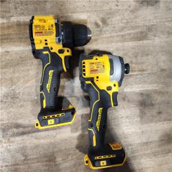 HOUSTON LOCATION - AS-IS Dewalt DCK225D2 20V MAX ATOMIC Brushless Compact Lithium-Ion 1/2 in. Cordless Drill Driver and 1/4 in. Impact Driver Combo Kit with 2 Batteries 2 Ah