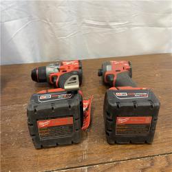AS-IS M18 FUEL 18V Lithium-Ion Brushless Cordless Hammer Drill and Impact Driver Combo Kit (2-Tool) with 2 Batteries