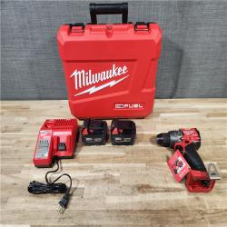HOUSTON LOCATION - AS-IS (APPEARS LIKE NEW) Milwaukee FUEL 18V Lithium-Ion Brushless Cordless 1/2 in. Hammer Drill Driver Kit