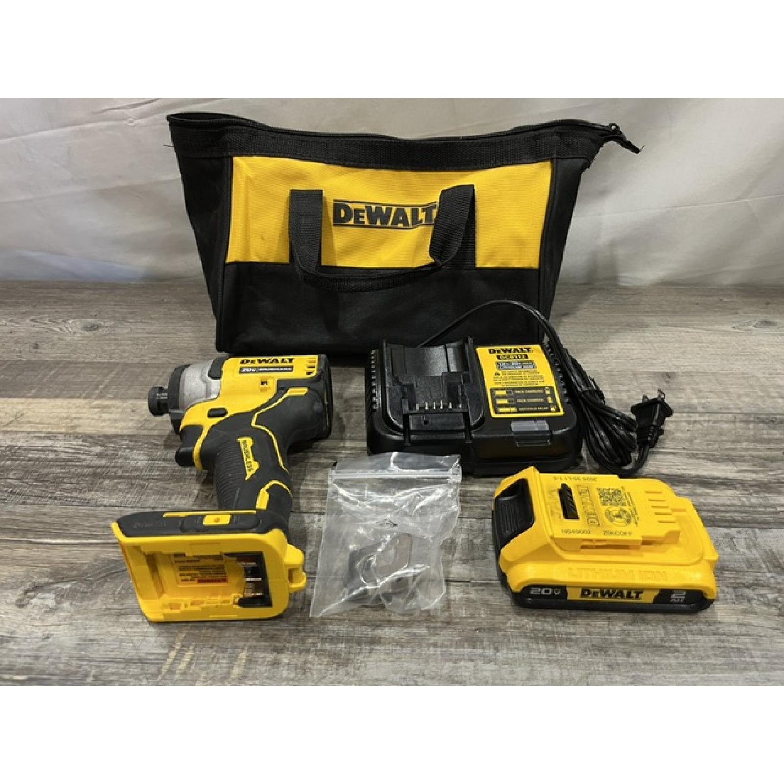 AS-IS DEWALT Atomic 20V Max Lithium-Ion Brushless Cordless Compact 1/4 in. Impact Driver Kit