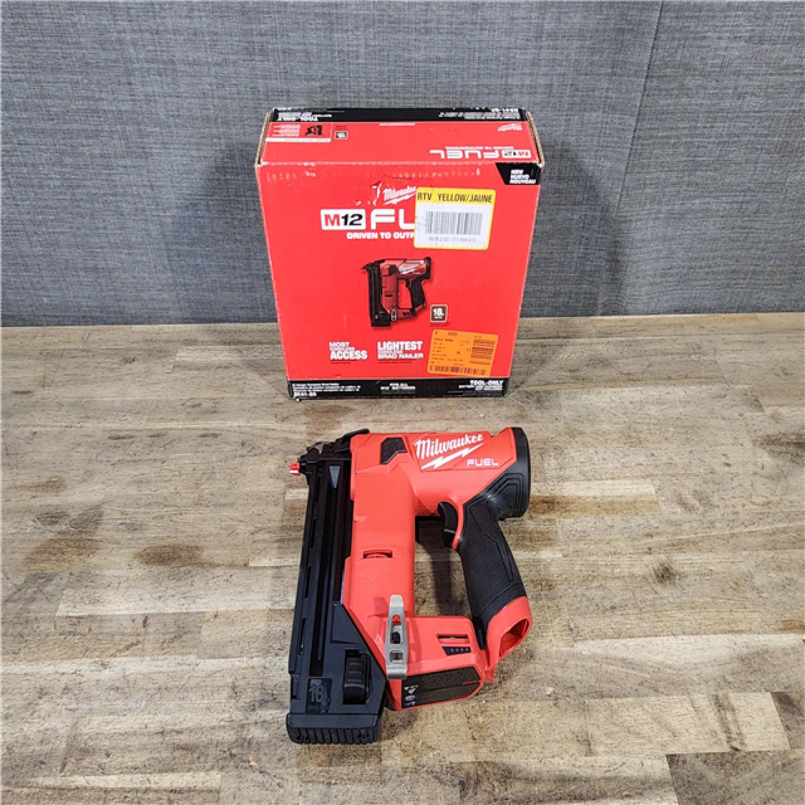 HOUSTON LOCATION - AS-IS Milwaukee M12 FUEL 18 Gauge Compact Brad Nailer (Tool-Only)