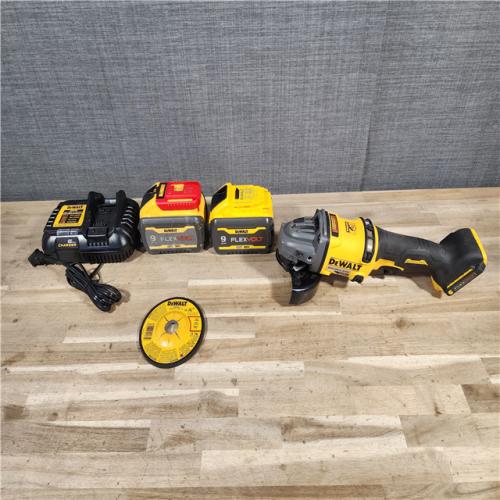HOUSTON LOCATION - AS-IS DeWalt Flexvolt 60V Max Cordless Grinder  4.5 in; 6 in  Kit  W/ (2) BATTERY & CHARGER (DCG418X2)