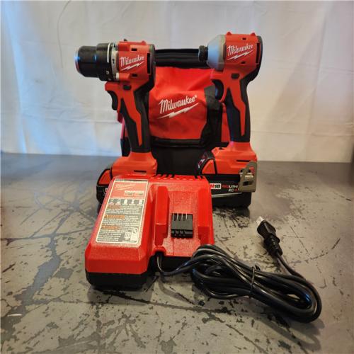 AS-IS- Milwaukee M18 Compact Brushless 2-Tool Combo Kit