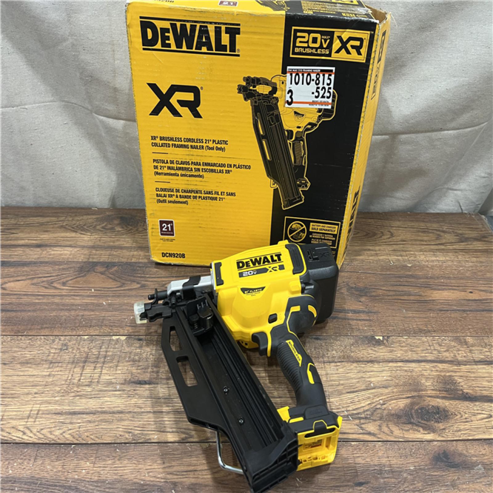 AS-IS DEWALT 20-Volt 21Â° Cordless Framing Nailer (Tool-Only)