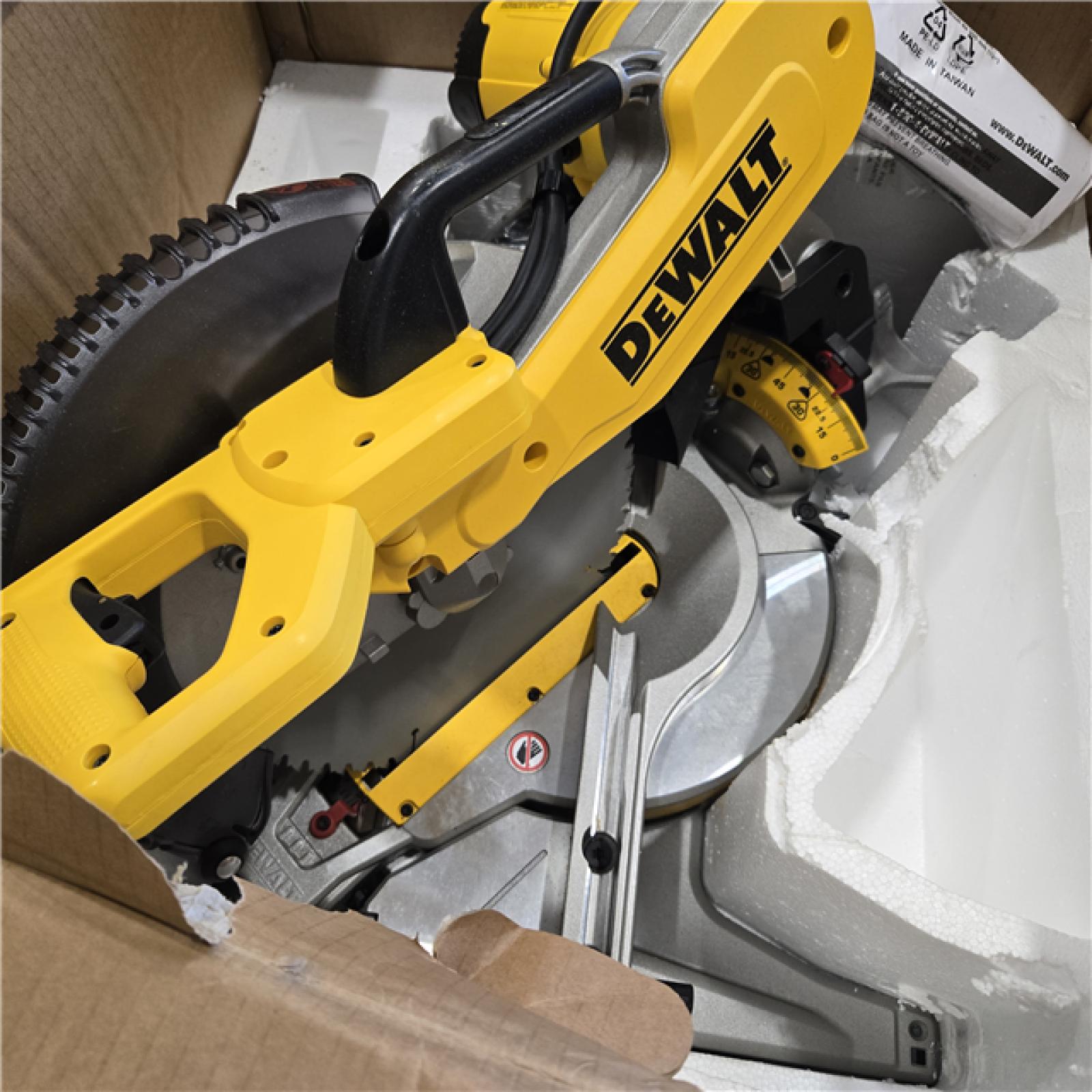 AS-IS DeWalt 15 Amp Corded 12 in. Compound Double Bevel Miter Saw