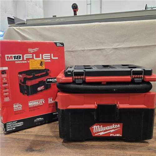 AS-IS MILWAUKEE M18 FUEL PACKOUT 18-Volt Lithium-Ion Cordless 2.5 Gal. Wet/Dry Vacuum (Vacuum-Only)