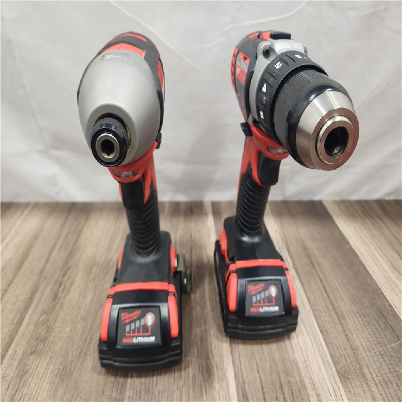 AS-IS- Milwaukee 18V Cordless Brushed 2-Tool Drill/Driver and Impact Driver Kit