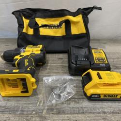 AS-IS DEWALT Atomic 20V Lithium-Ion Cordless Compact 1/2 in. Drill/Driver Kit