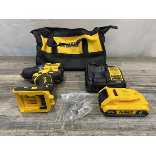 AS-IS DEWALT Atomic 20V Lithium-Ion Cordless Compact 1/2 in. Drill/Driver Kit
