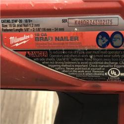 AS-IS Milwaukee FUEL 18-Volt Lithium-Ion Brushless Cordless Gen II 18-Gauge Brad Nailer (Tool-Only)