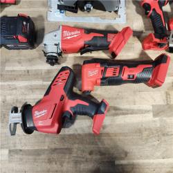 HOUSTON LOCATION - AS-IS MILWAUKEE 7 TOOL COMBO KIT W/ (2) BATTERY & CHARGER