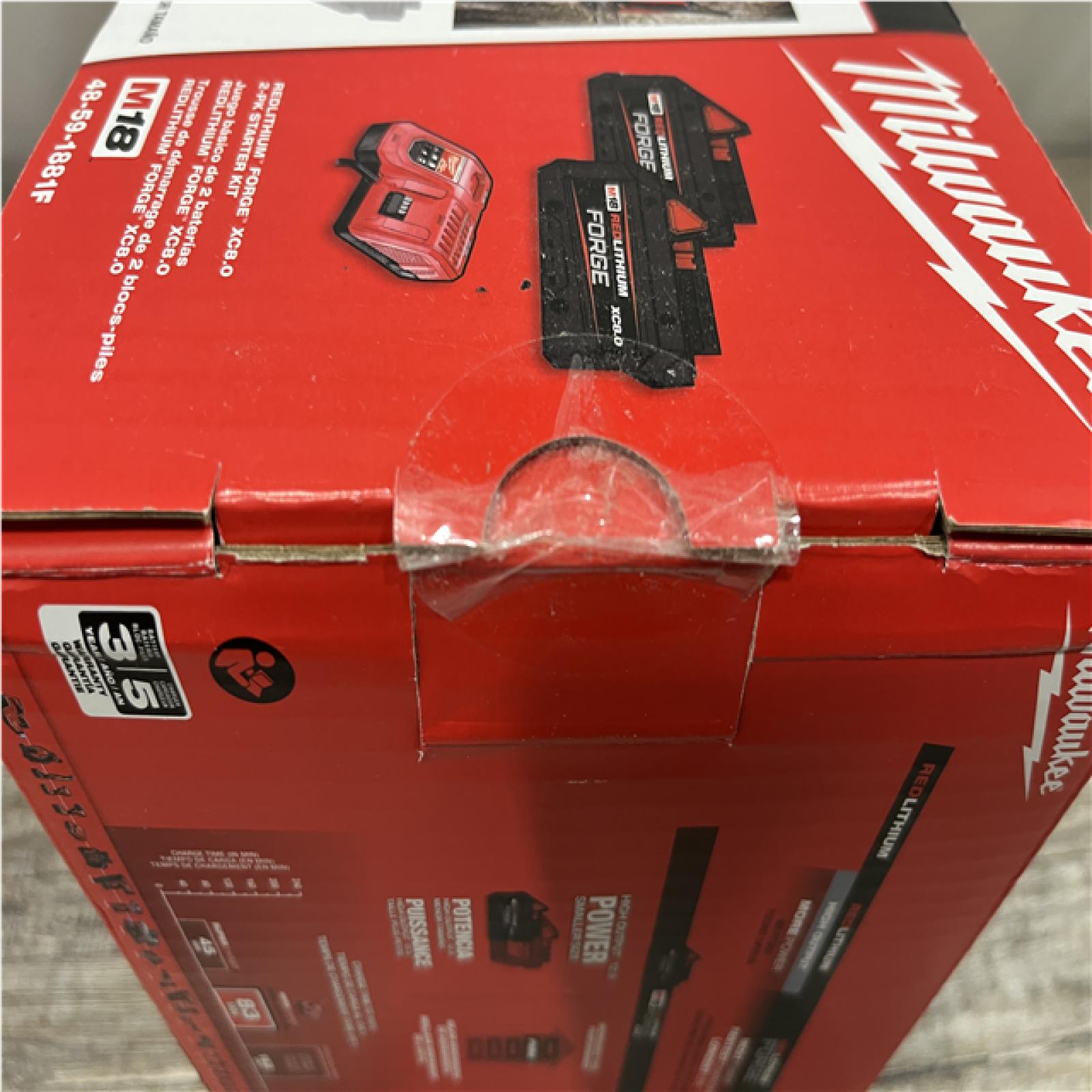 NEW - Milwaukee 18-Volt Lithium-Ion REDLITHIUM FORGE Starter Kit with (2) 8. 0Ah Battery and Rapid Charger