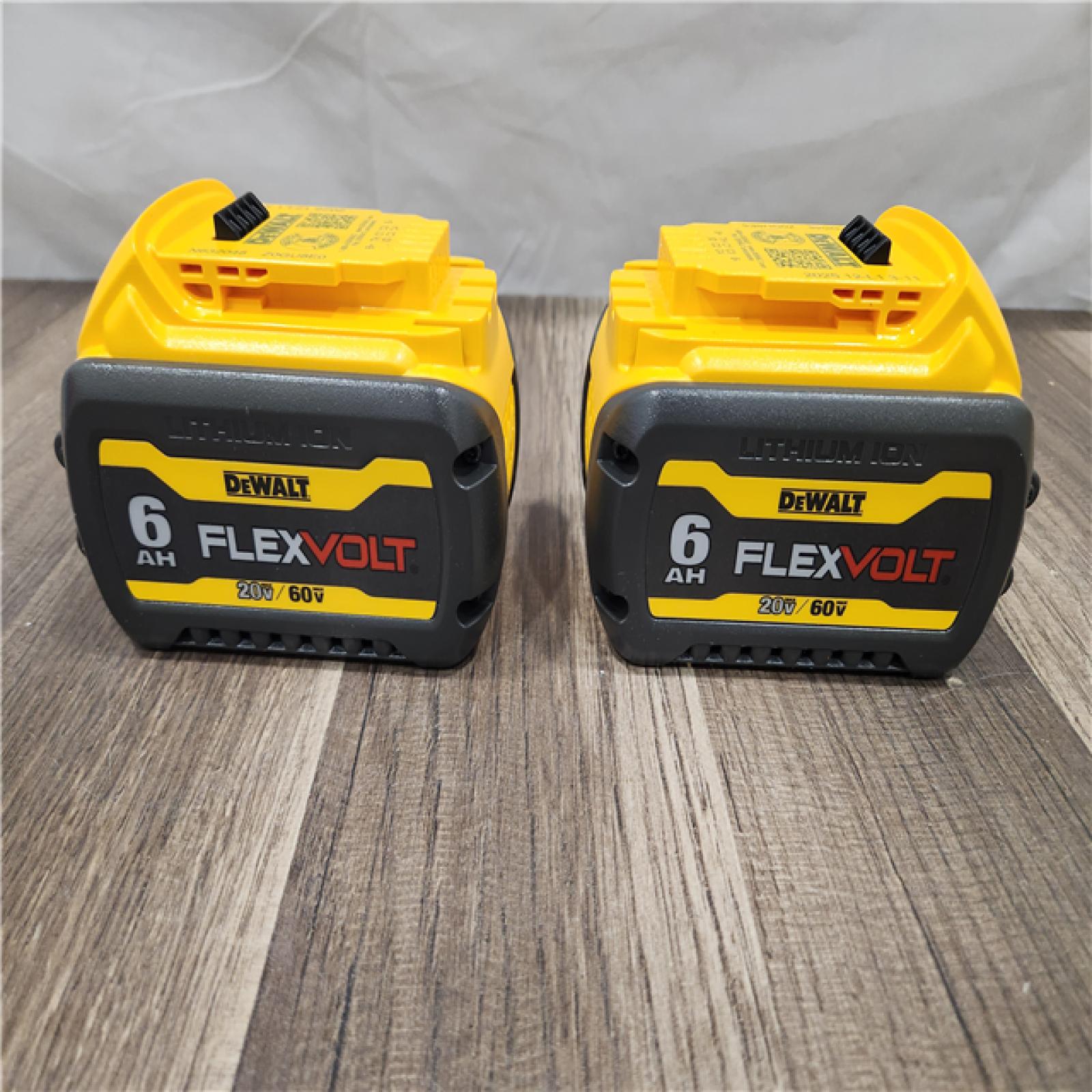 AS-IS DEWALT FLEXVOLT 20V/60V MAX Lithium-Ion 6.0Ah Battery Pack (2 Pack)