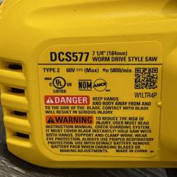 AS-IS DEWALT FLEXVOLT 60V MAX Cordless Brushless 7-1/4 in. Wormdrive Style Circular Saw (Tool Only)