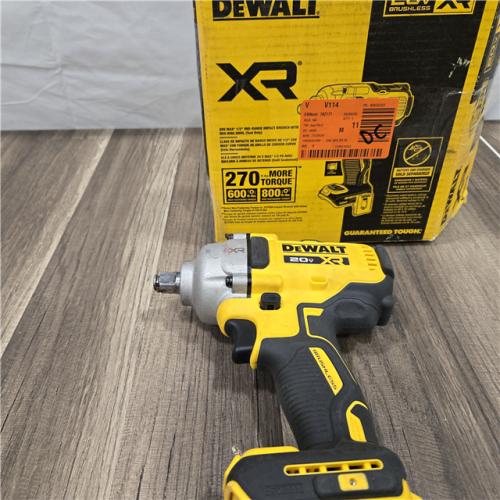 GOOD DeWalt 20V MAX 1/2 in. Cordless Brushless Mid-Range Impact Wrench Tool Only