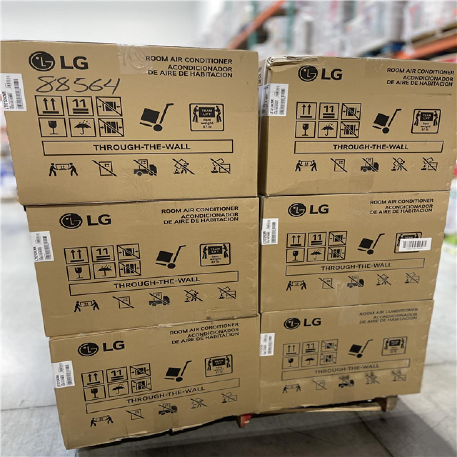 DALLAS LOCATION- NEW!- LG 11 800 BTU 115-Volt Through-the-Wall Air Conditioner Unit PALLET (12 UNITS)