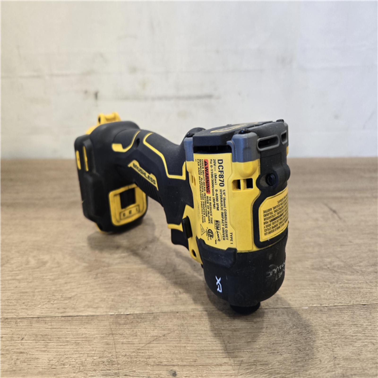 AS-IS DEWALT 20V XR Cordless 1/4 in. Quiet Hydraulic Impact Driver (Tool-Only)