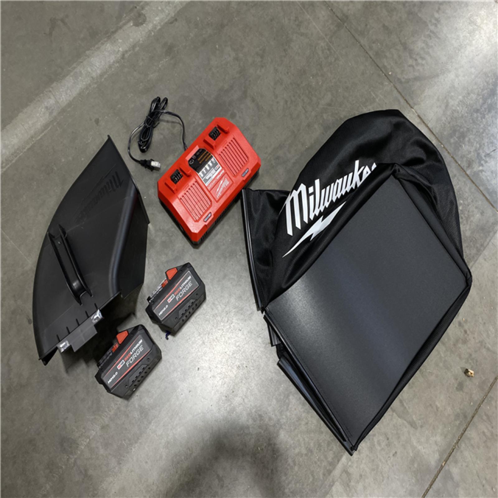 Dallas Location - As-Is 	Milwaukee M18 FUEL Brushless Cordless 21 in. Walk Behind Dual Battery Self-Propelled Mower Kit