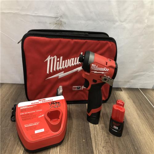 AS-IS Milwaukee FUEL 12V Lithium-Ion Brushless Cordless 1/4 in. Hex Impact Driver Kit