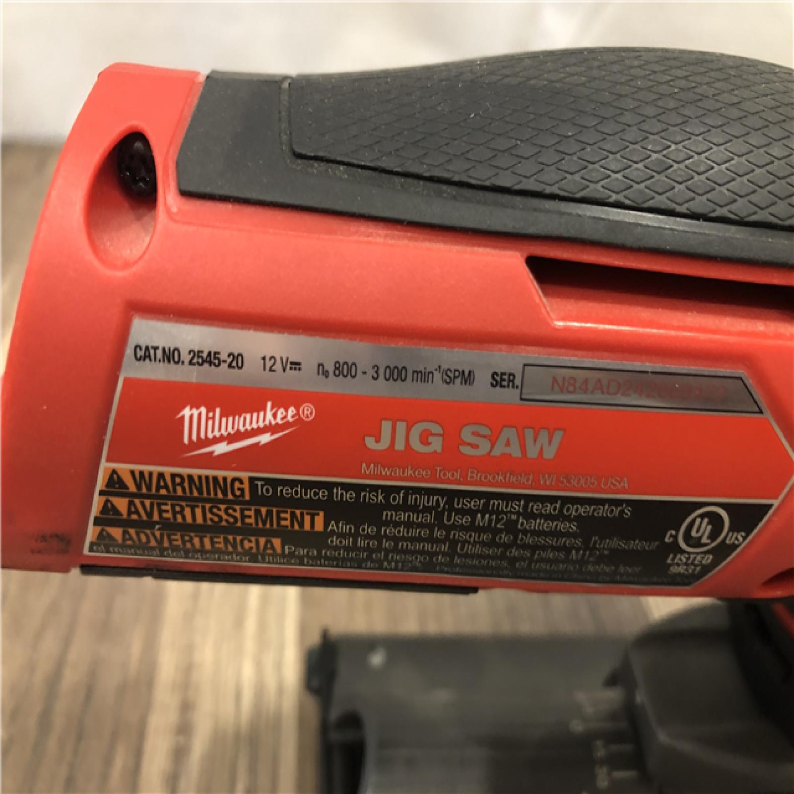 AS-IS Milwaukee 12V Fuel Lithium-Ion Cordless Jig Saw (Tool-Only)