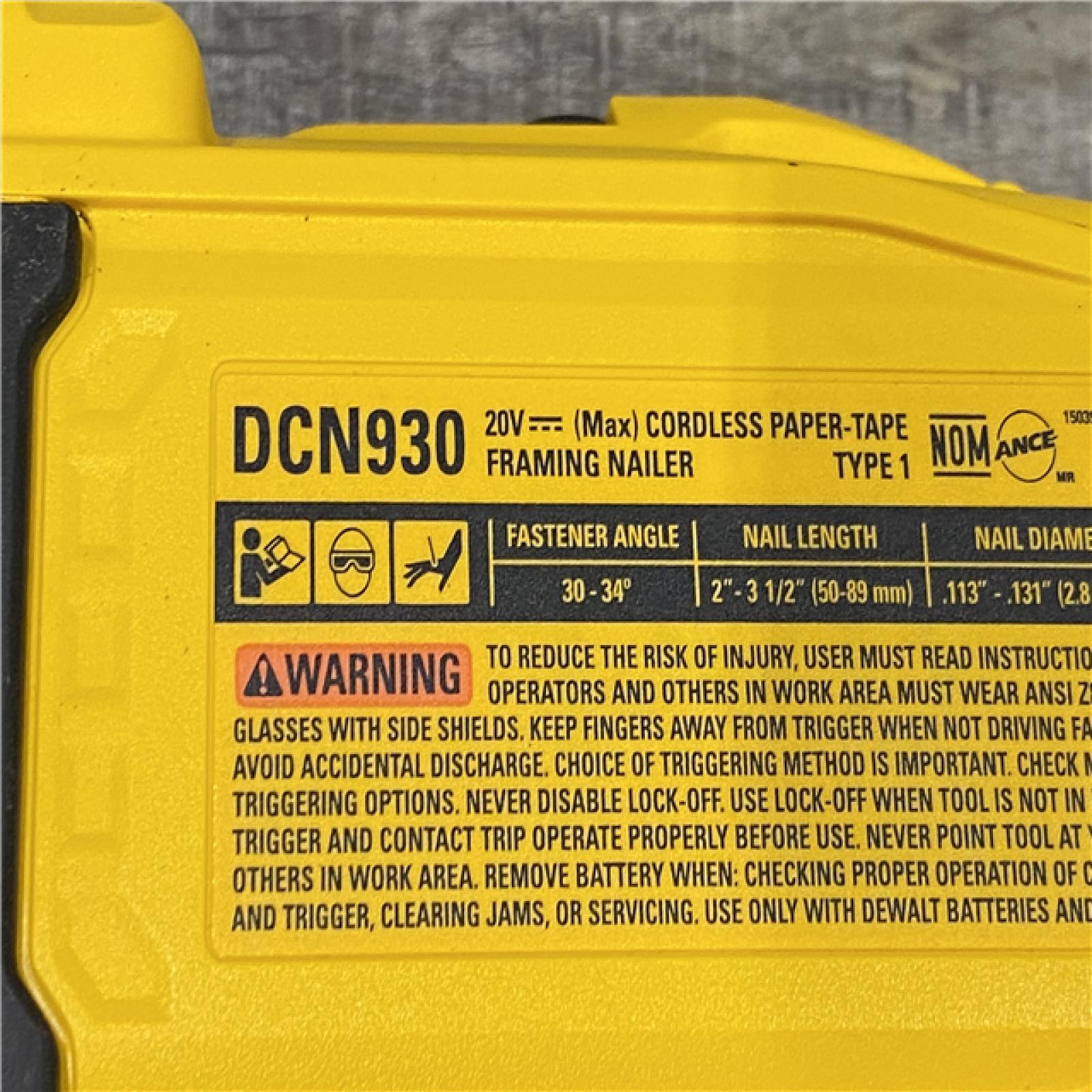 AS-IS DEWALT 20V 30 Degree Cordless Framing Nailer (Tool-Only)