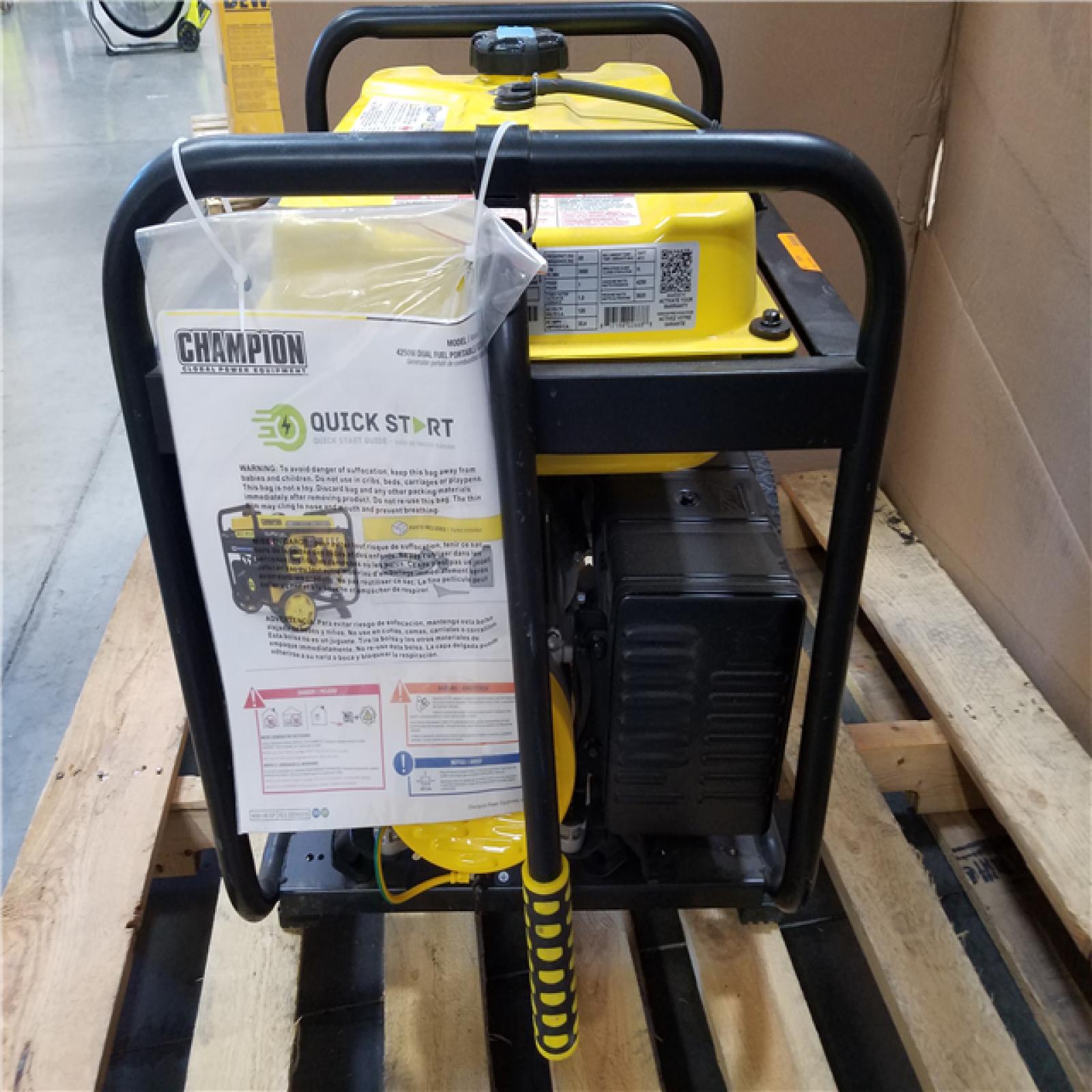 CALIFORNIA AS-IS CHAMPION DUAL FUEL PORTABLE GENERATOR