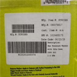 Phoenix NEW RYOBI 3300 PSI 2.4 GPM Cold Water Gas Pressure Washer with 212cc Engine