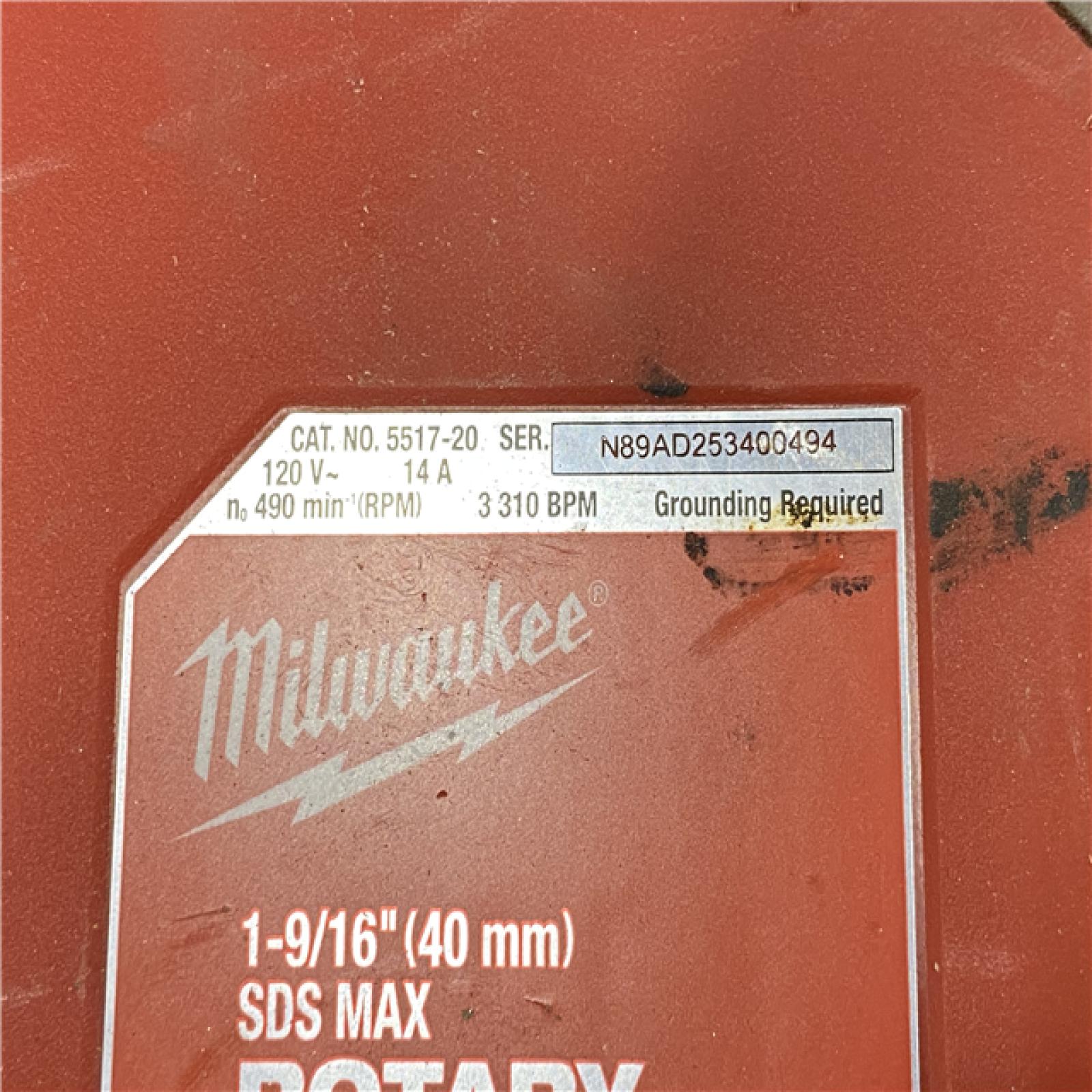 AS-IS Milwaukee 1-9/16 in. SDS-Max Rotary Hammer