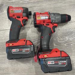 AS-IS Milwaukee FUEL 18V Lithium-Ion Brushless Cordless Hammer Drill and Impact Driver Combo Kit