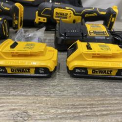AS-IS DEWALT ATOMIC 20-Volt Lithium-Ion Cordless Brushless (4-Tool) Combo Kit