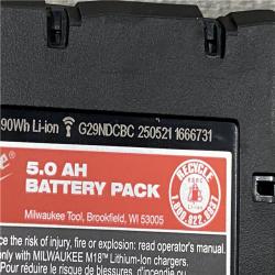 AS-IS Milwaukee 18-Volt Lithium-Ion XC Starter Kit with Two 5.0Ah Batteries and Charger